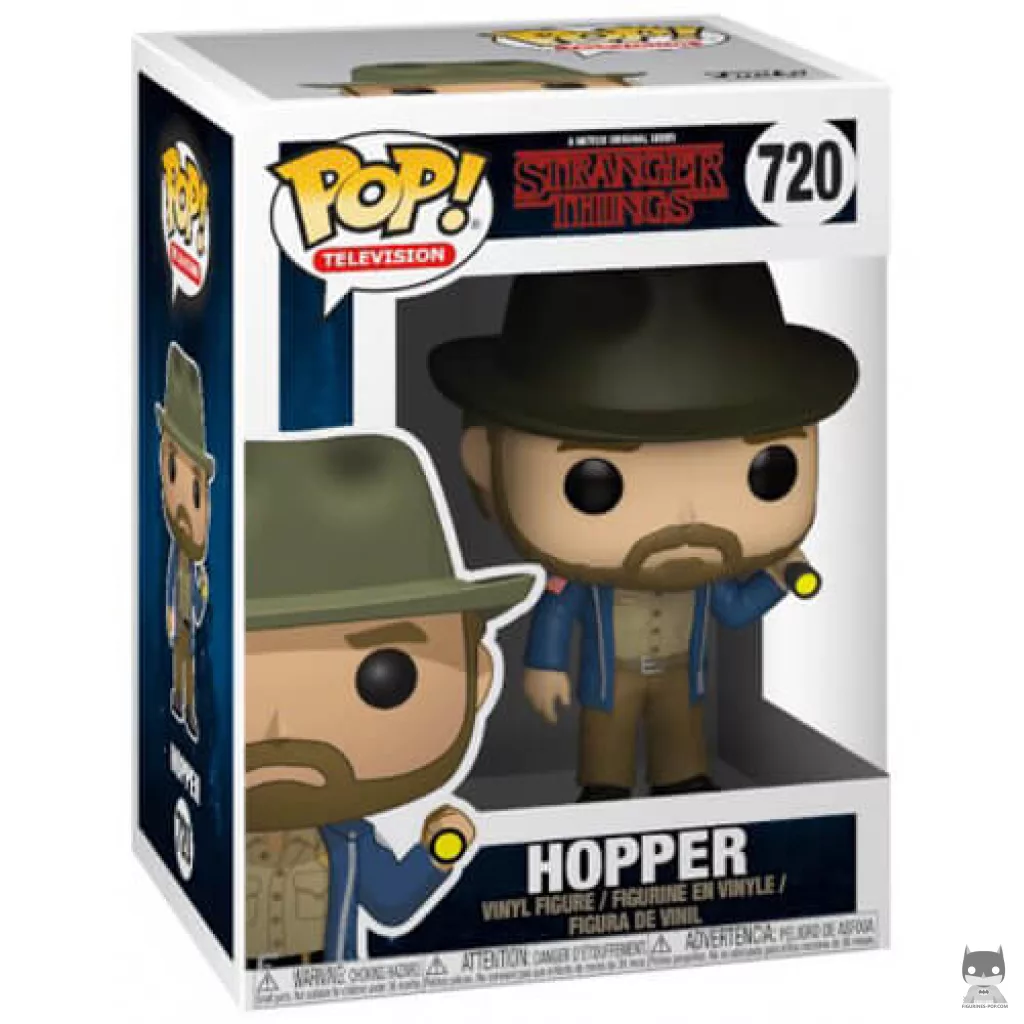 Figura Funko Pop! Hopper con linterna en su caja