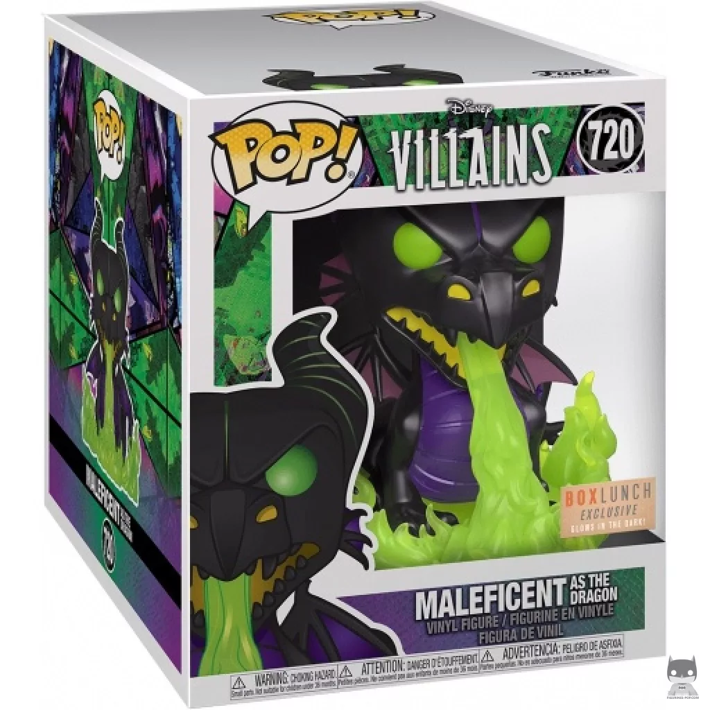 Figura Funko Pop! Maléfica como el dragón (Metalizado) en su caja