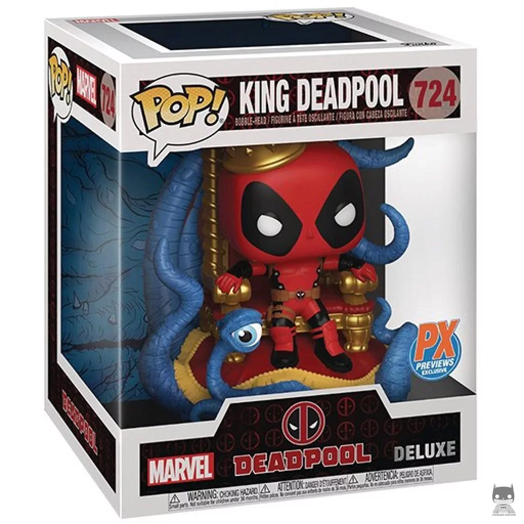 Figura Funko Pop! Rey Deadpool (Supersized) en su caja