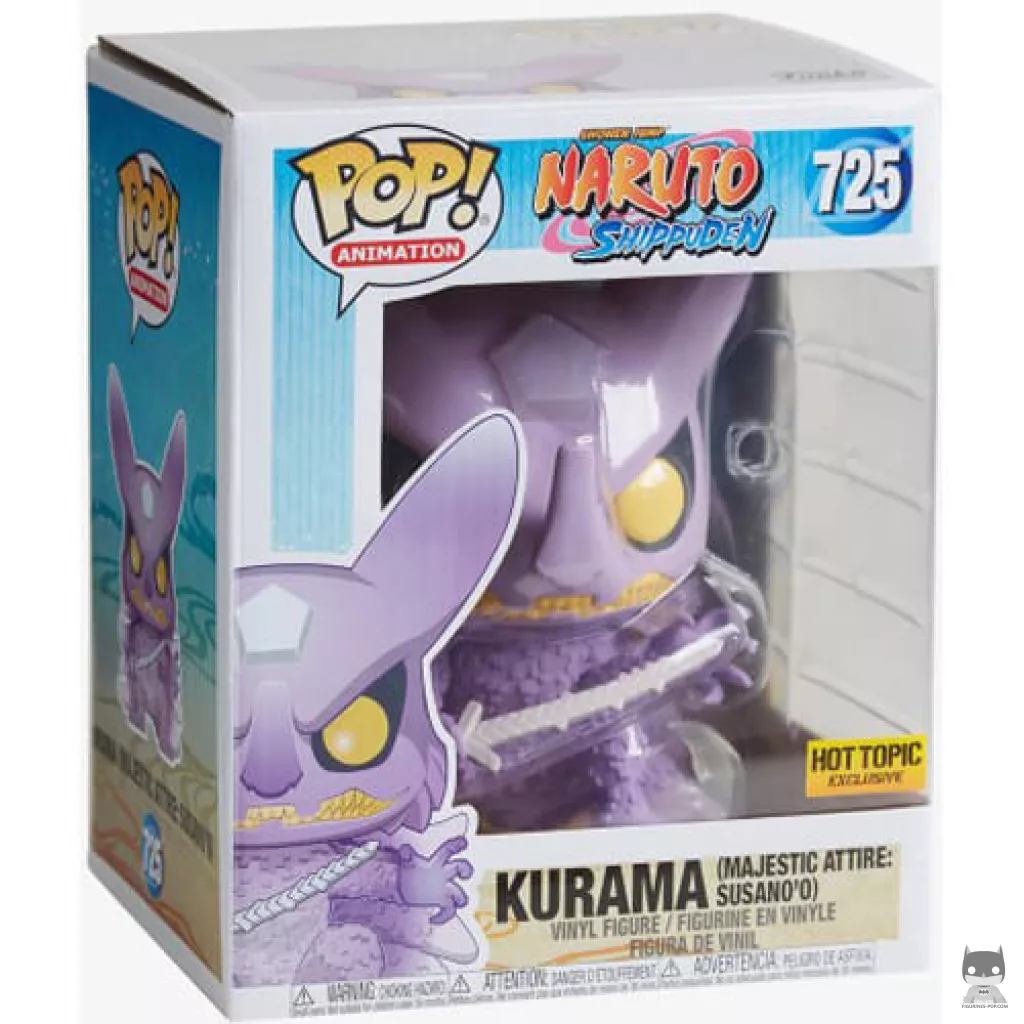 Figura Funko Pop! Kurama (Atuendo majestuoso: Susano'o) (Supersized) en su caja