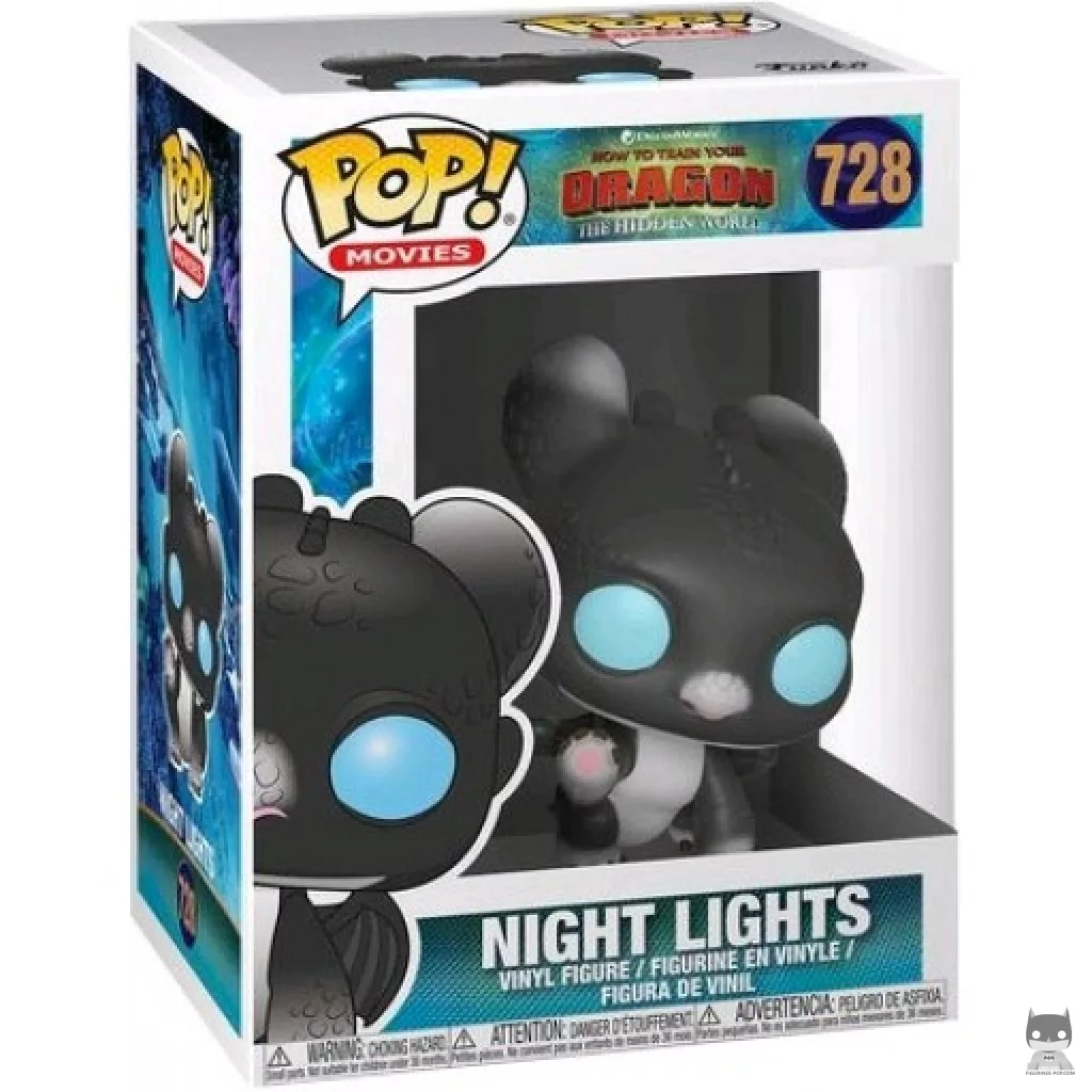 Figura Funko Pop! Night Lights con ojos azules en su caja