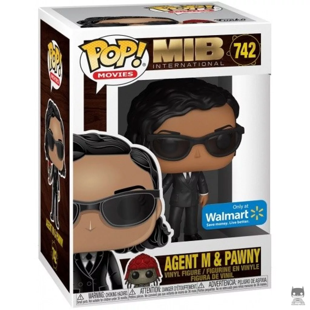 Figura Funko Pop! Agente M con Pawny en su caja