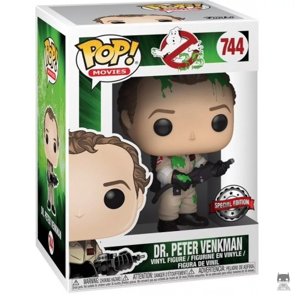 Figura Funko Pop! Dr. Peter Venkman cubierto de babas en su caja