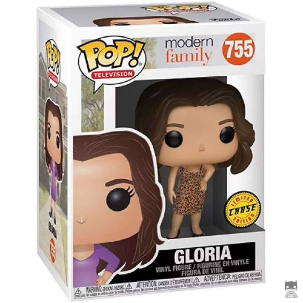 Figura Funko Pop! Gloria (Estampado de leopardo) (Chase) en su caja
