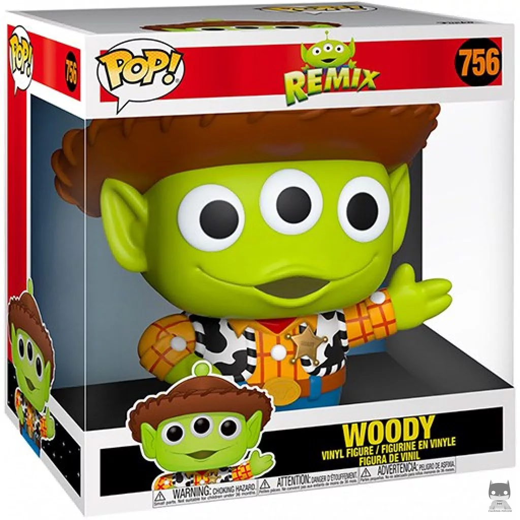 Figura Funko Pop! Woody (Supersized) en su caja