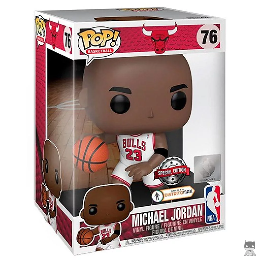 Figura Funko Pop! Michael Jordan (Blanco) (Supersized) en su caja
