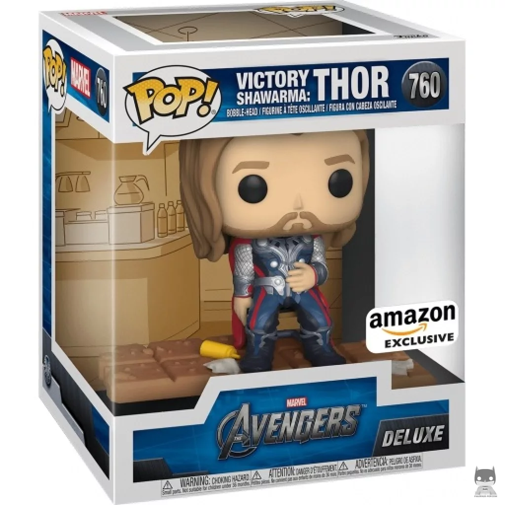 Figura Funko Pop! Shawarma de la victoria: Thor en su caja