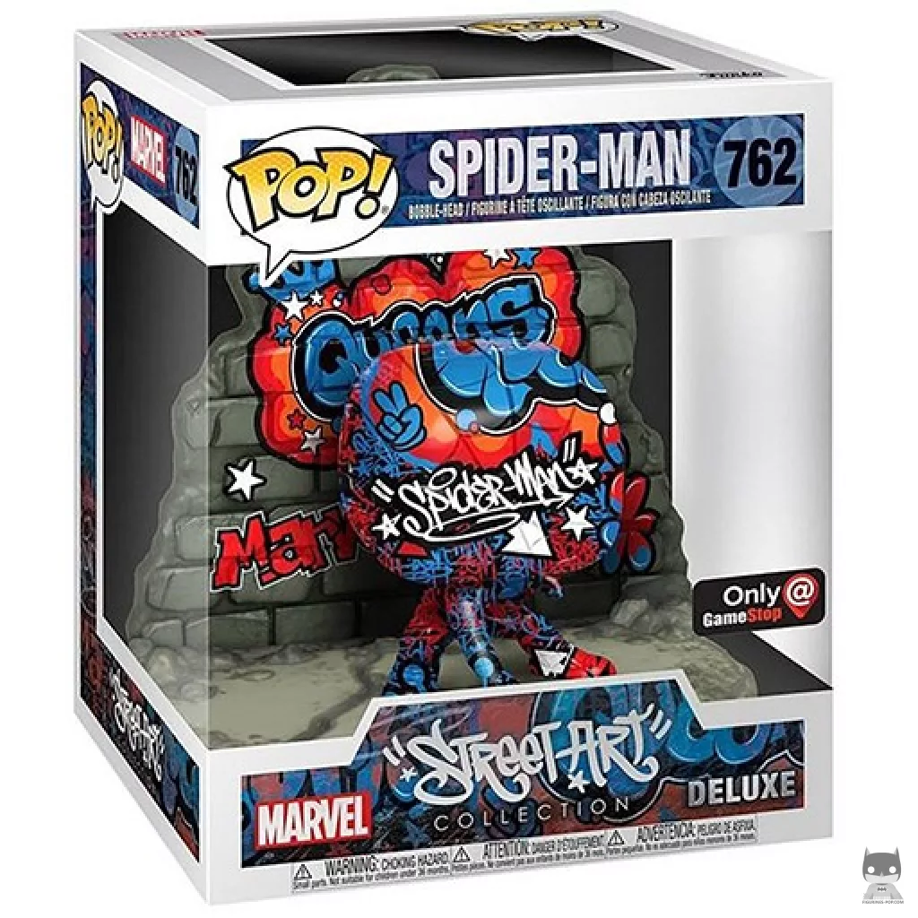 Figura Funko Pop! Spider-Man Street Art en su caja