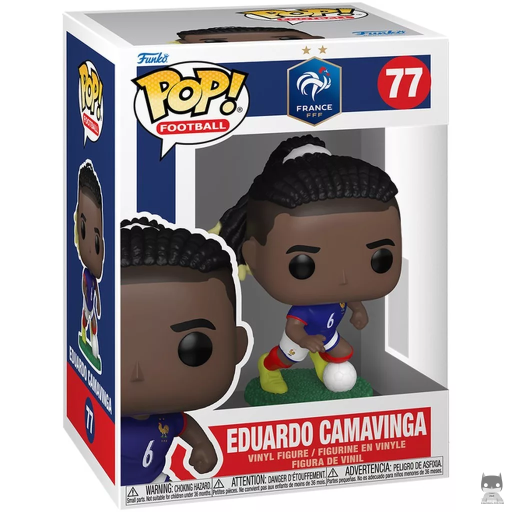 Figura Funko Pop! Eduardo Camavinga (Francia) en su caja