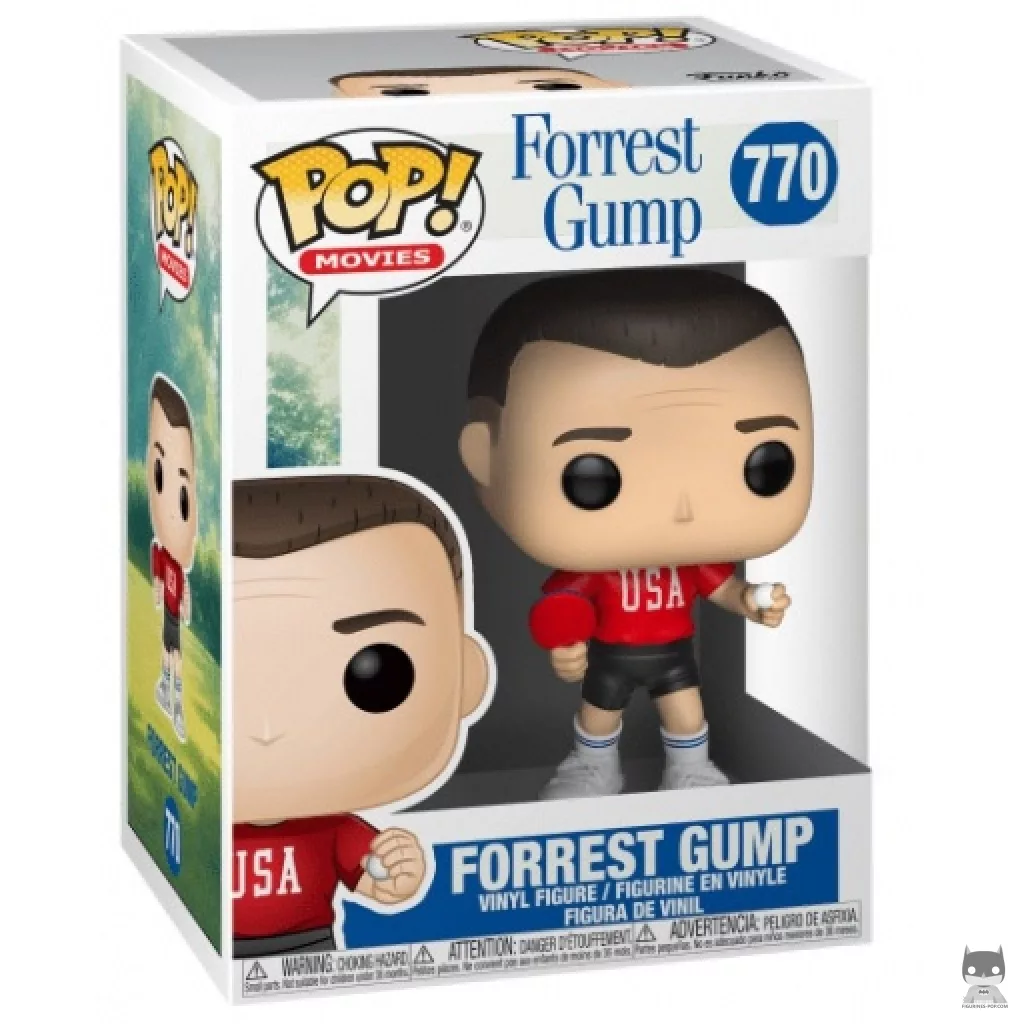 Figura Funko Pop! Forrest Gump ping-pong en su caja