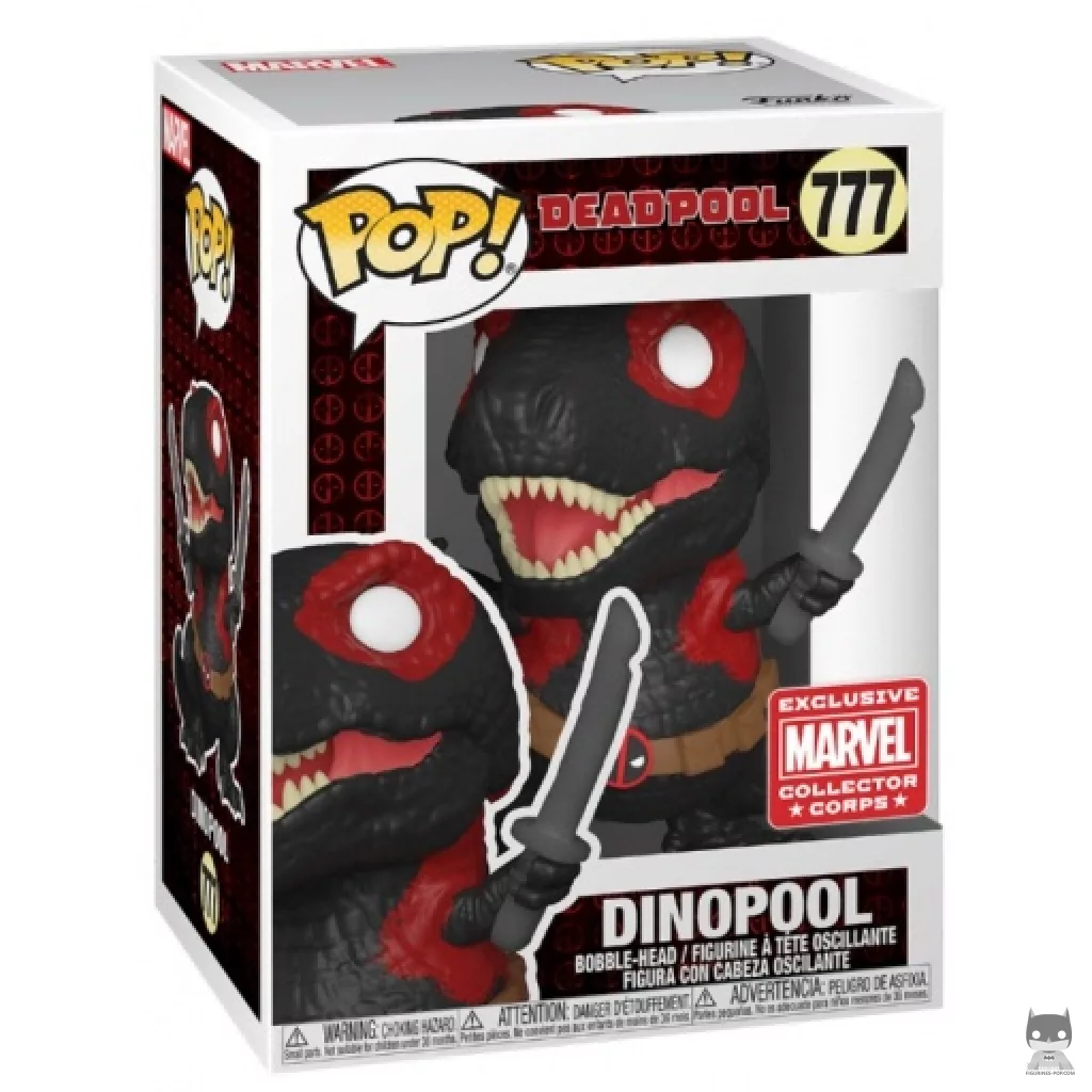 Figura Funko Pop! Dinopool (Negro) en su caja