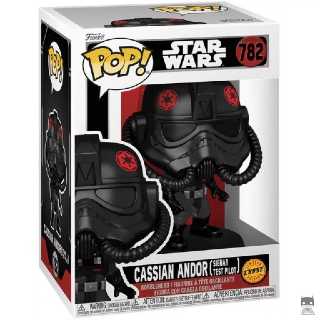 Figura Funko Pop! Cassian Andor (Piloto de pruebas de Sienar) (Chase) en su caja