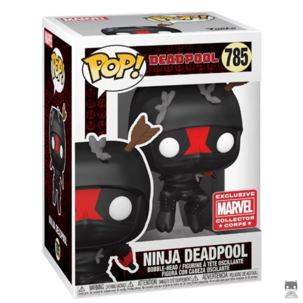 Figura Funko Pop! Deadpool ninja en su caja