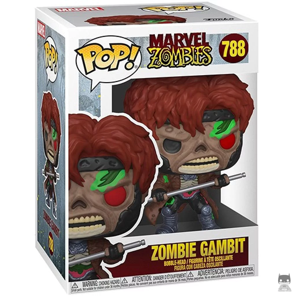 Figura Funko Pop! Gambit zombi en su caja