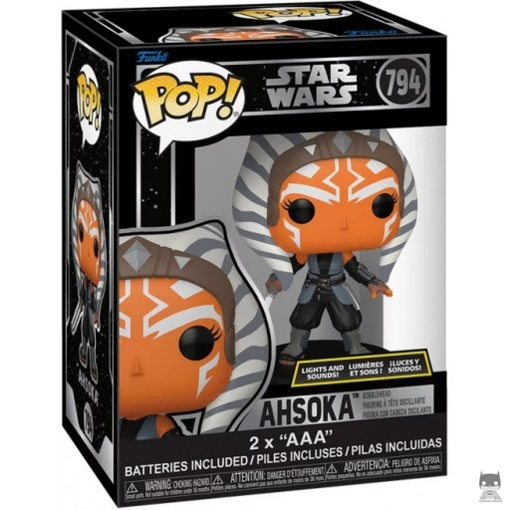 Figura Funko Pop! Ahsoka (Luces y sonido) en su caja