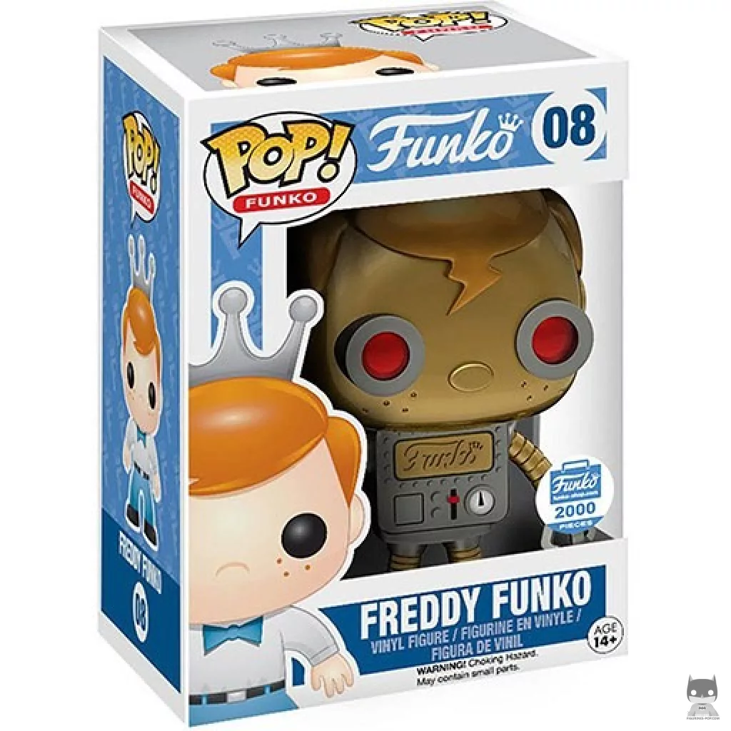 Figura Funko Pop! Freddy Funko como robot en su caja