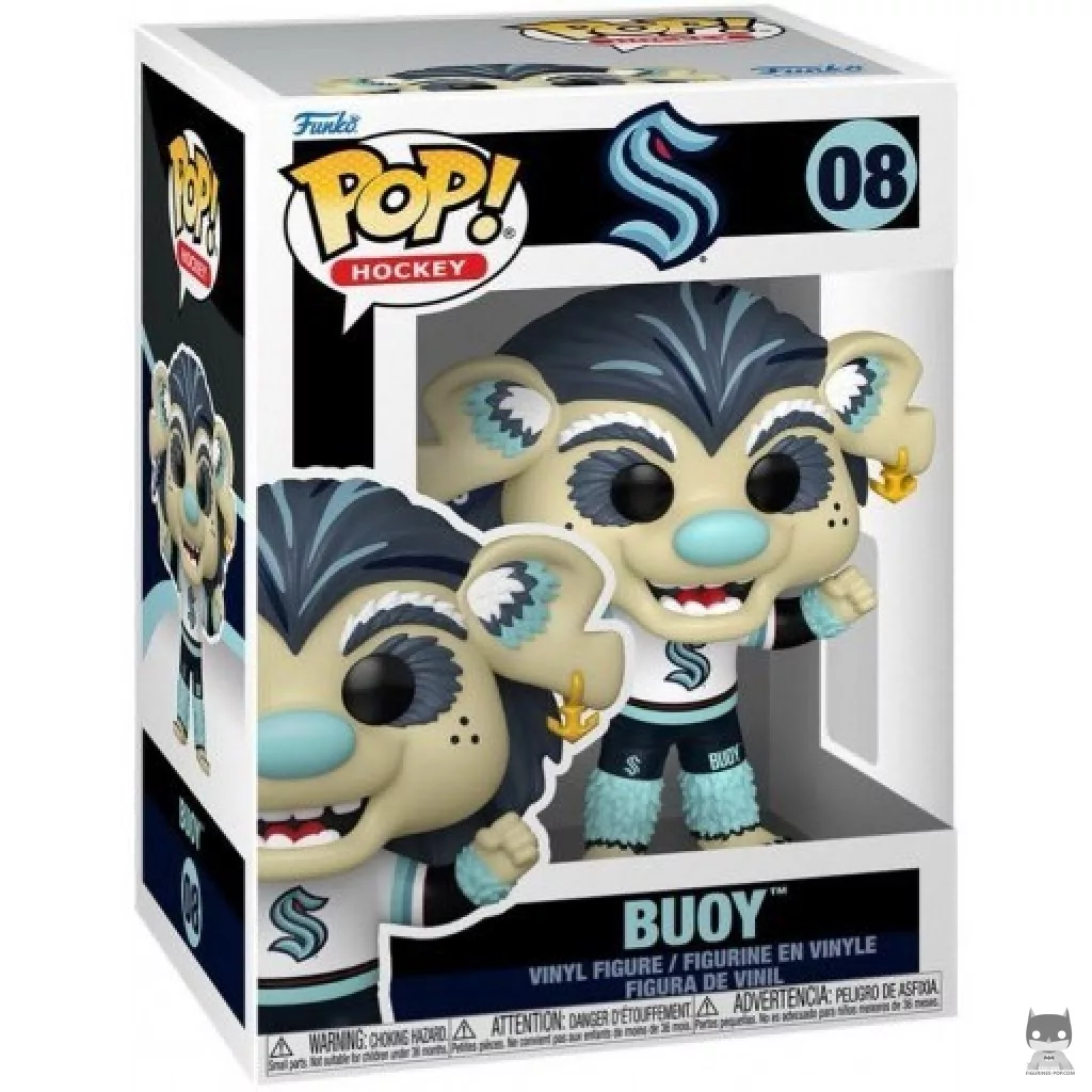 Figura Funko Pop! Buoy (Seattle Kraken) en su caja