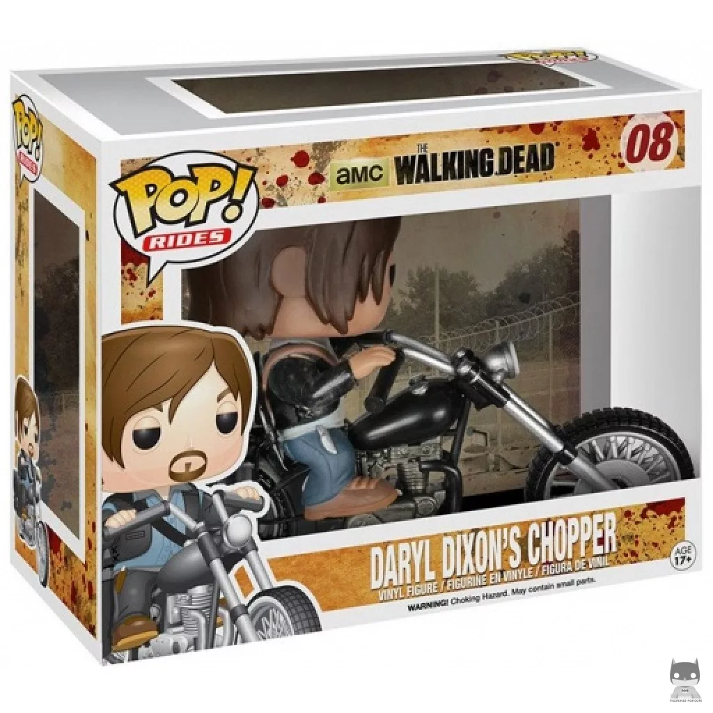 Figura Funko Pop! Moto chopper de Daryl Dixon en su caja