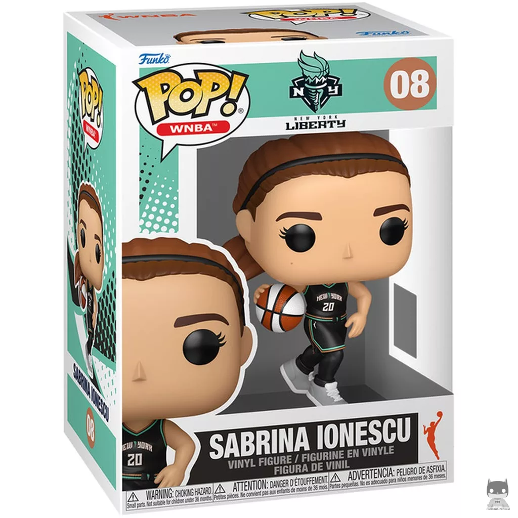 Figura Funko Pop! Sabrina Ionescu en su caja