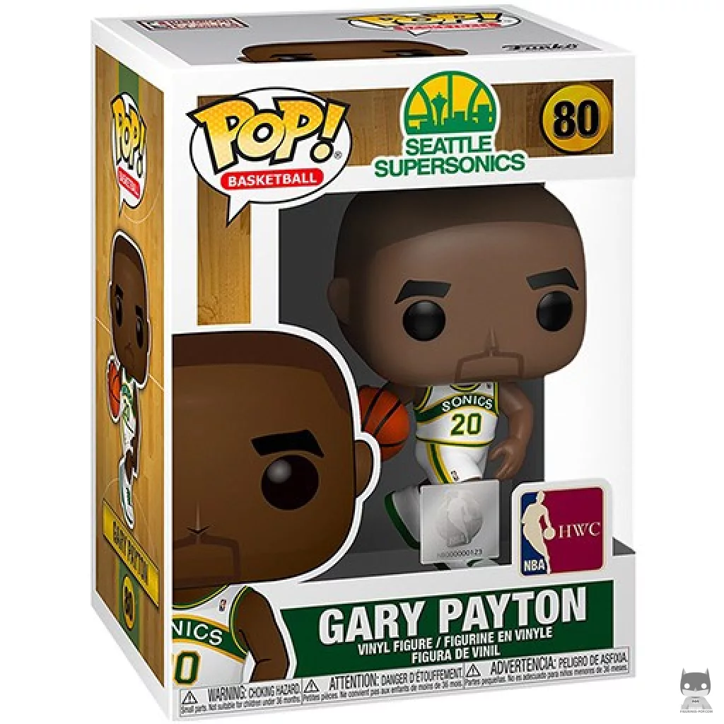 Figura Funko Pop! Gary Payton (Sonics local) en su caja