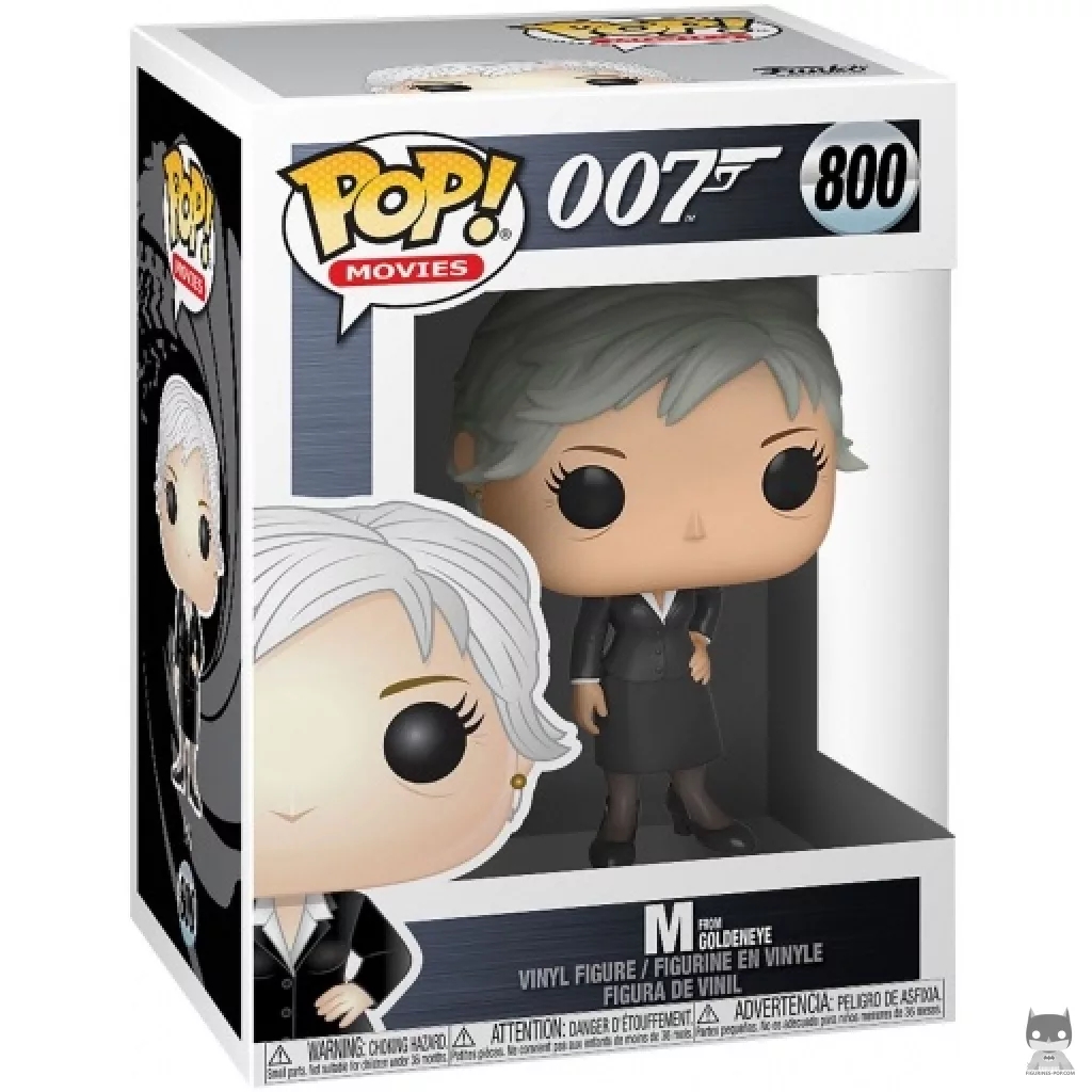 Figura Funko Pop! M (GoldenEye) en su caja