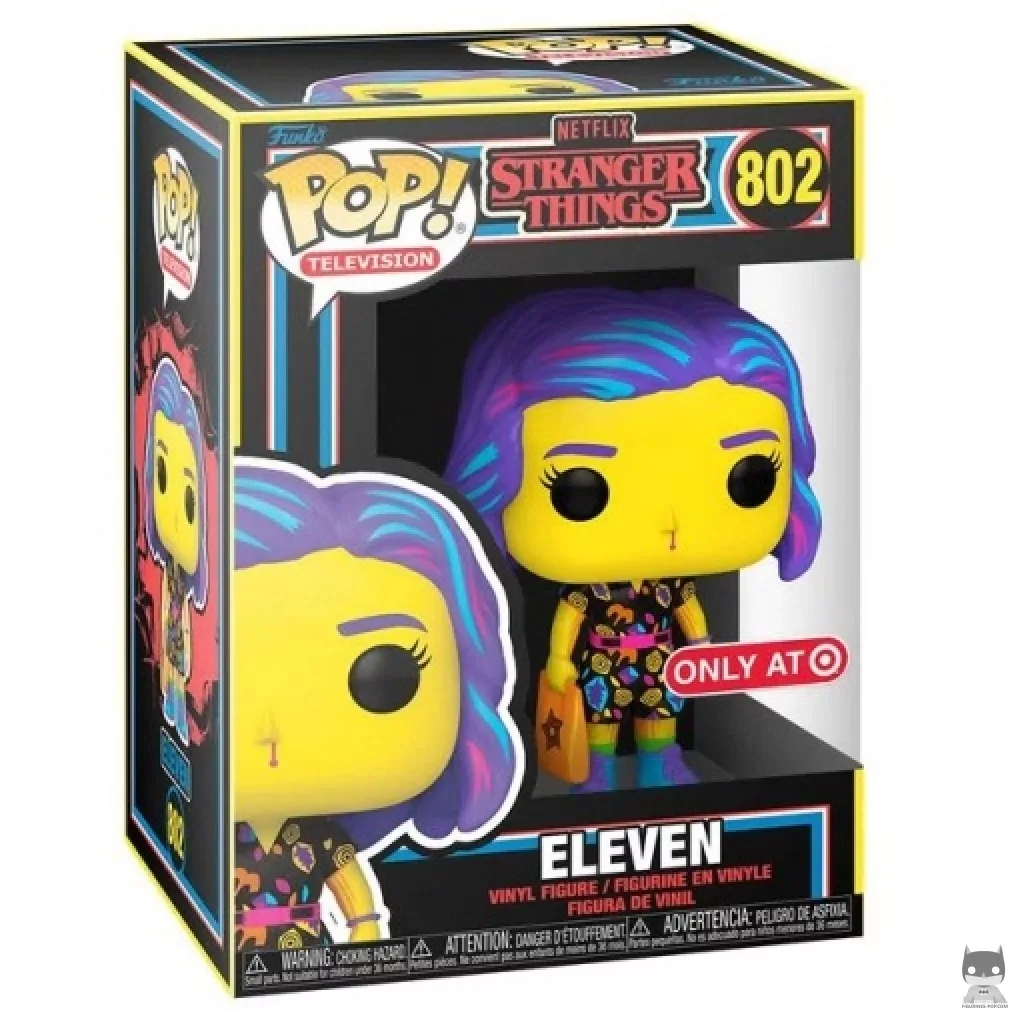 Figura Funko Pop! Once con ropa del centro comercial (Luz negra) en su caja