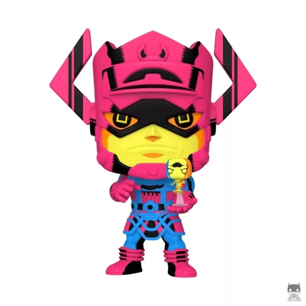 Figura Funko Pop! Galactus con Estela Plateada (Luz negra) (Supersized) (Los 4 Fantásticos)