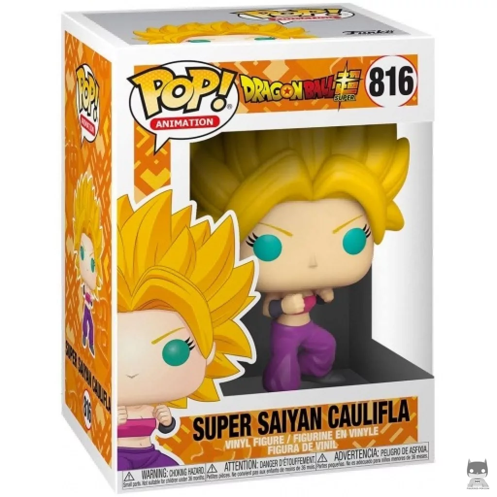 Figura Funko Pop! Caulifla Super Saiyan en su caja
