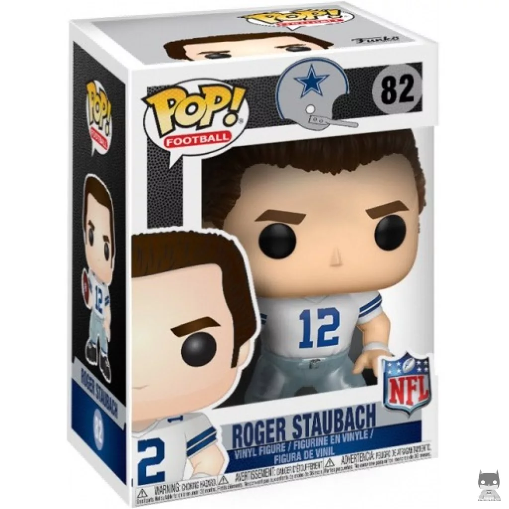 Figura Funko Pop! Roger Staubach (Cowboys local) en su caja