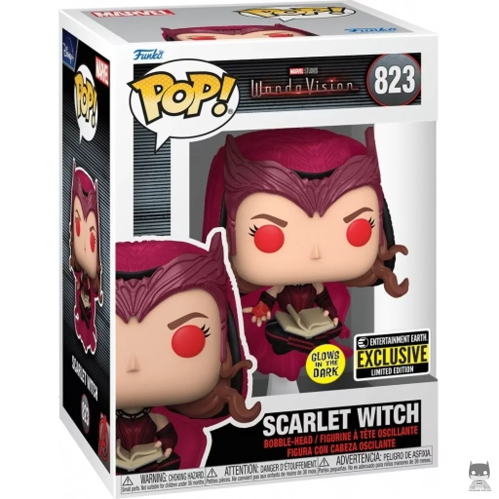 Figura Funko Pop! Bruja Escarlata (Brilla en la oscuridad) en su caja