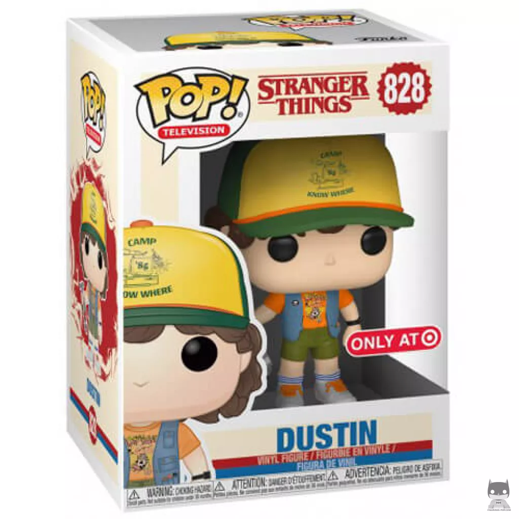 Figura Funko Pop! Dustin con chaleco en su caja