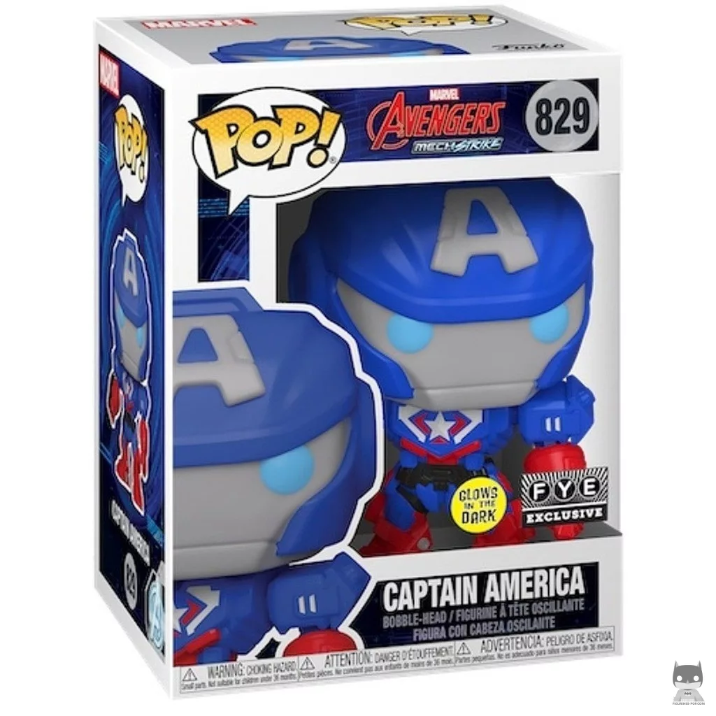Figura Funko Pop! Capitán América en su caja