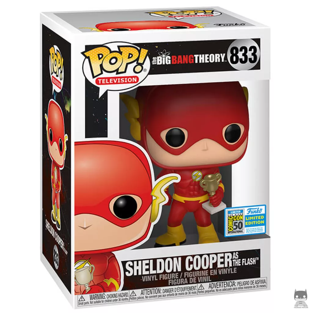 Figura Funko Pop! Sheldon Cooper como Flash en su caja