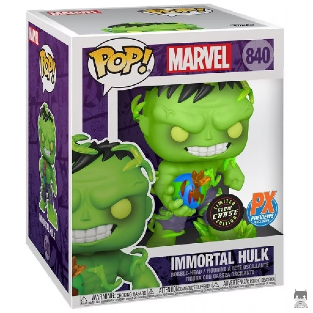 Figura Funko Pop! Hulk Inmortal (Supersized) (Chase) en su caja