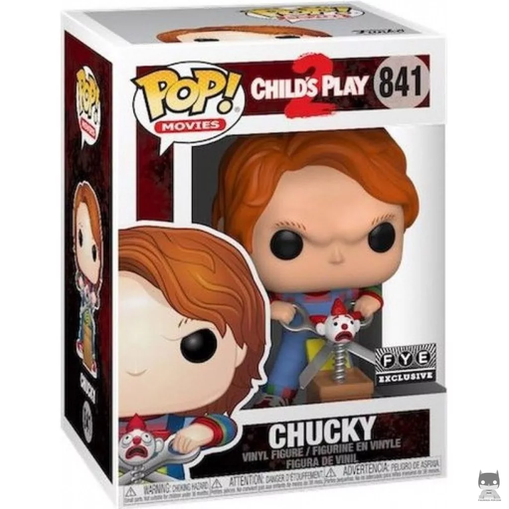 Figura Funko Pop! Chucky con tijeras en su caja