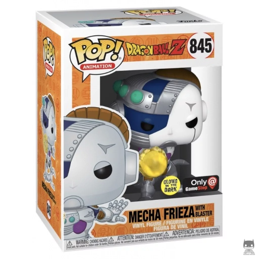 Figura Funko Pop! Mecha Freezer con Blaster (Brilla en la oscuridad) en su caja