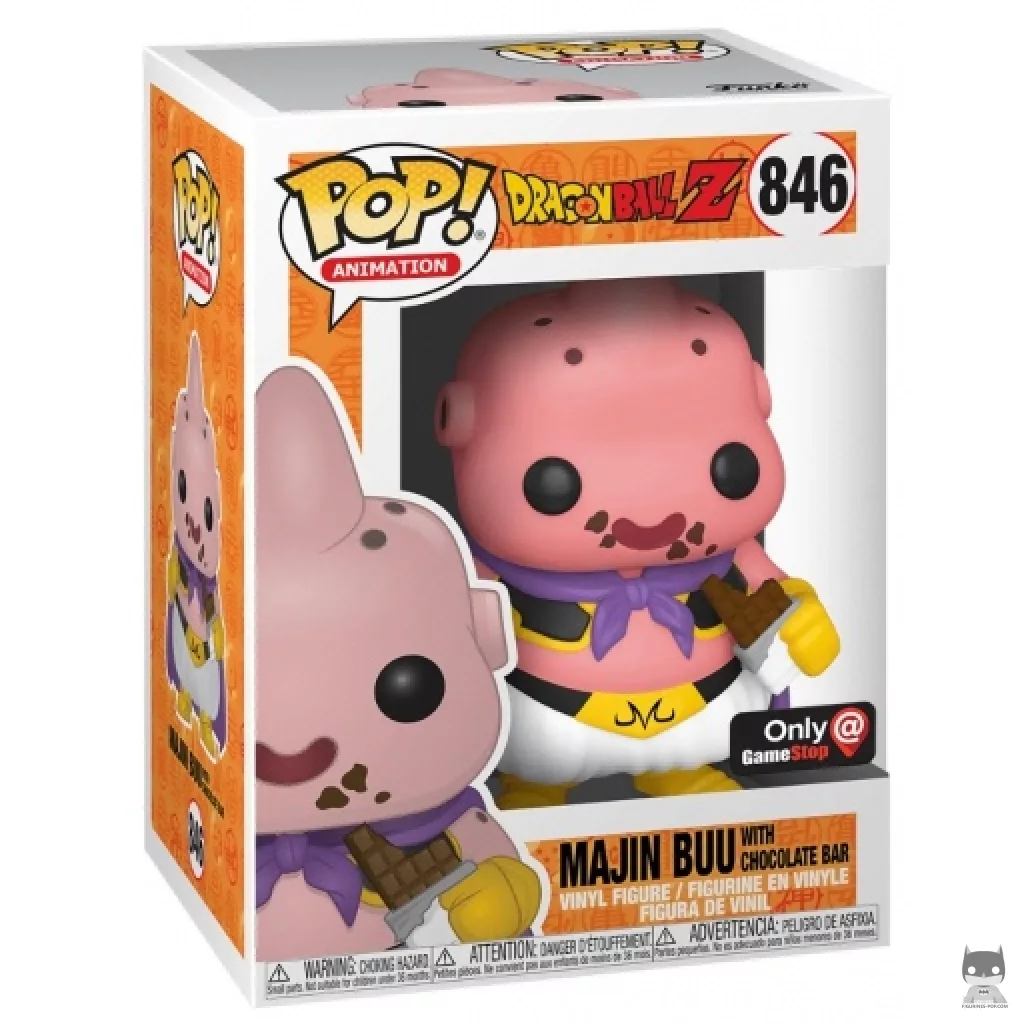 Figura Funko Pop! Majin Bu con tableta de chocolate en su caja