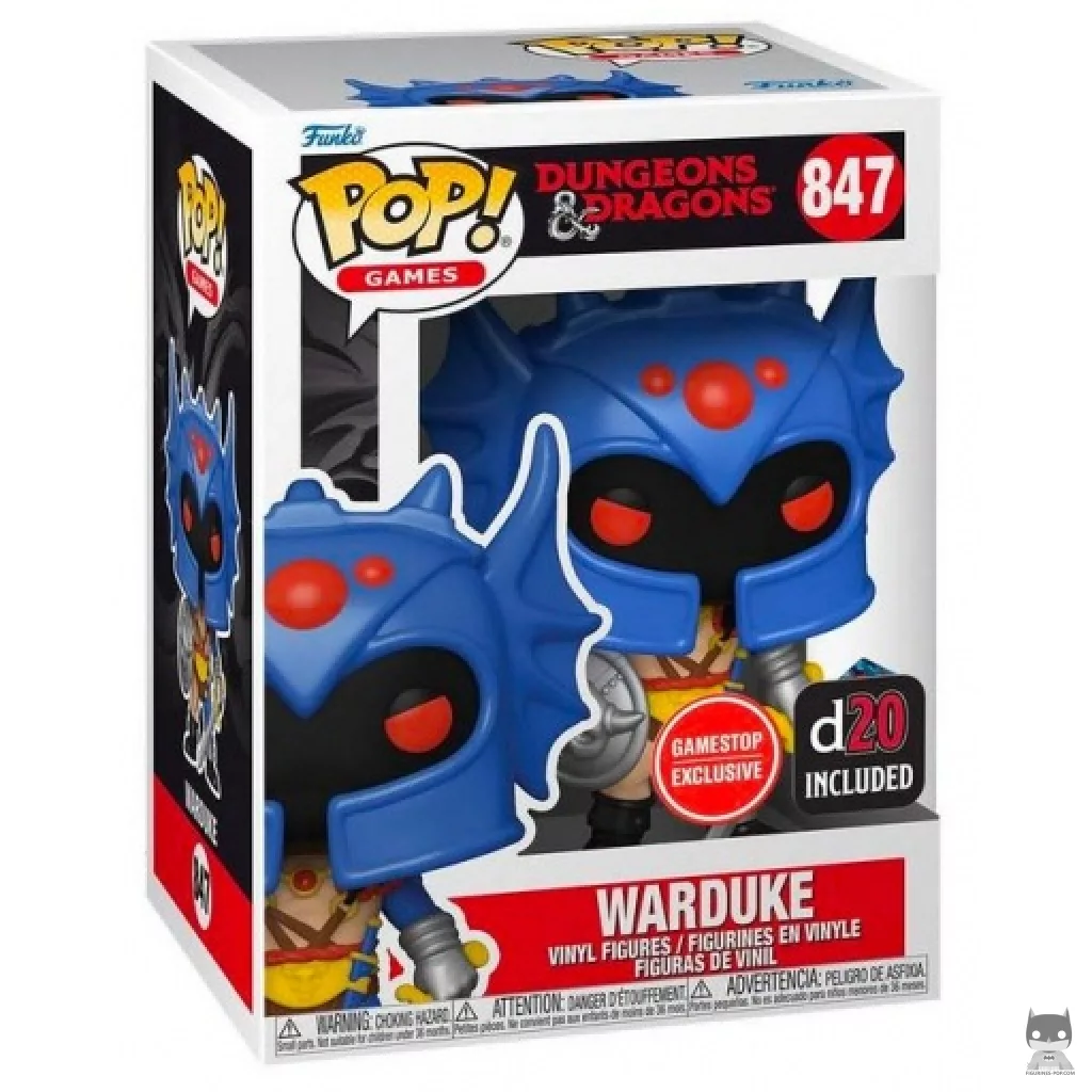 Figura Funko Pop! Warduke con D20 en su caja