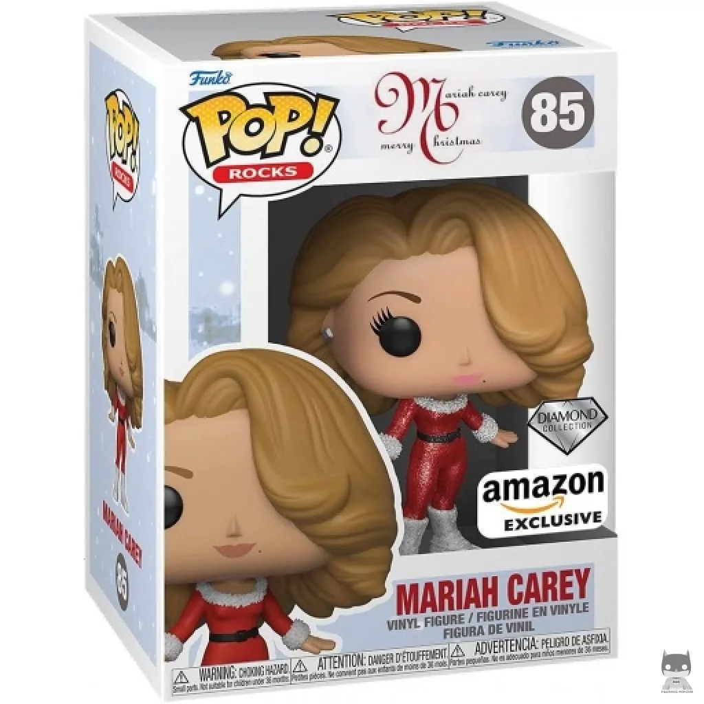Figura Funko Pop! Mariah Carey Navidad (Purpurina diamante) en su caja