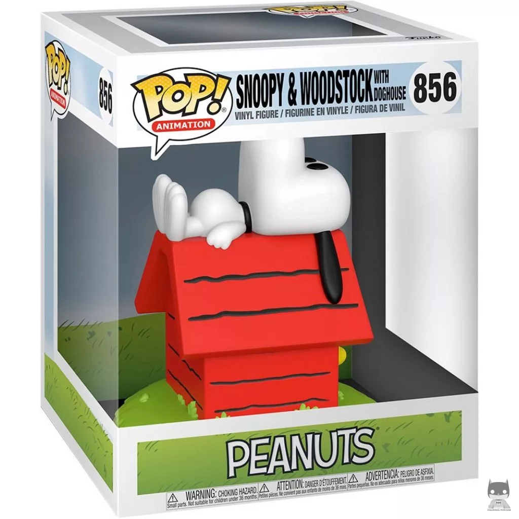Figura Funko Pop! Snoopy & Woodstock con la caseta en su caja