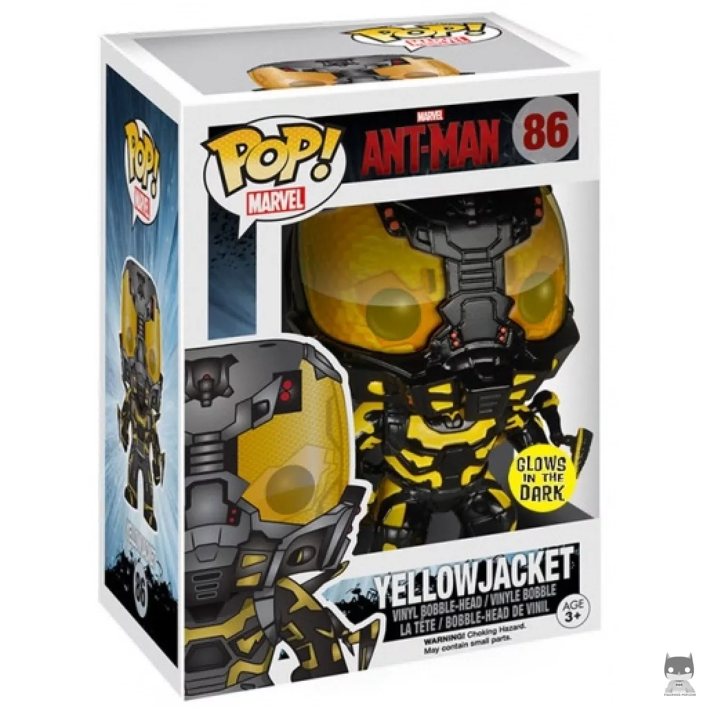 Figura Funko Pop! Yellowjacket (Brilla en la oscuridad) en su caja