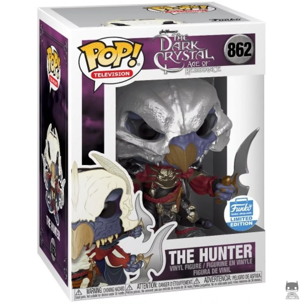 Figura Funko Pop! Skeksis cazador (Máscara plateada) en su caja