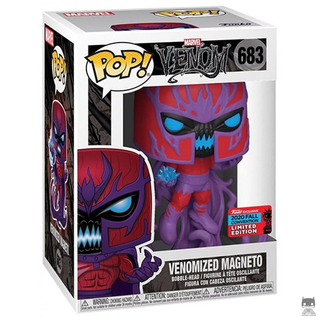 Figura Funko Pop! Magneto venomizado en su caja
