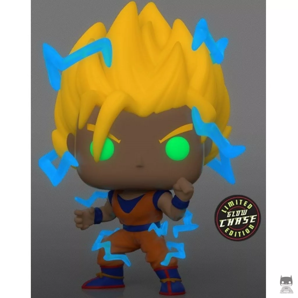 Figura Funko Pop! Goku Super Saiyan con energía (Chase & Brilla en la oscuridad) (Dragon Ball Z (DBZ))