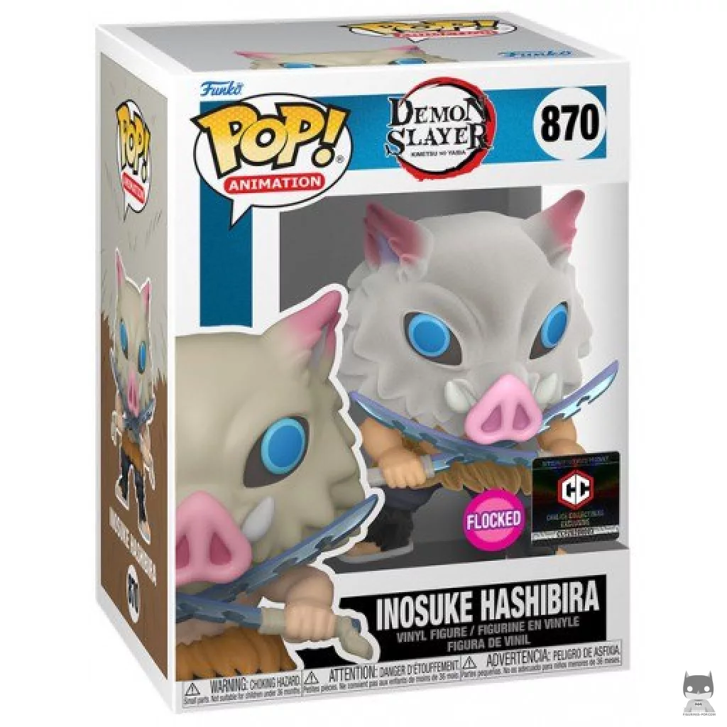 Figura Funko Pop! Inosuke Hashibira (Flocado) en su caja