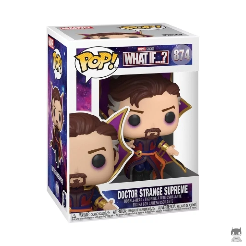 Figura Funko Pop! Doctor Strange Supreme en su caja