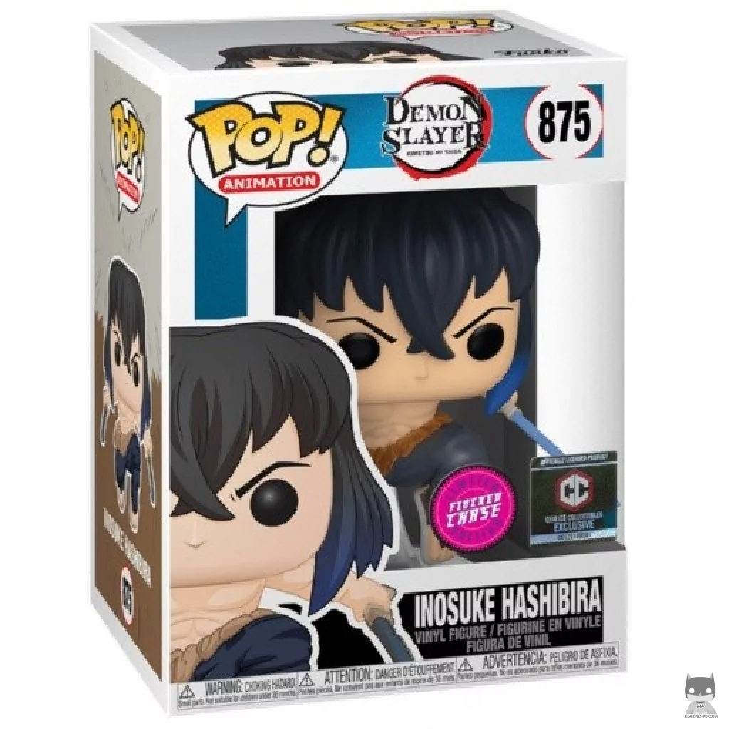 Figura Funko Pop! Inosuke Hashibira (Flocado) (Chase) en su caja