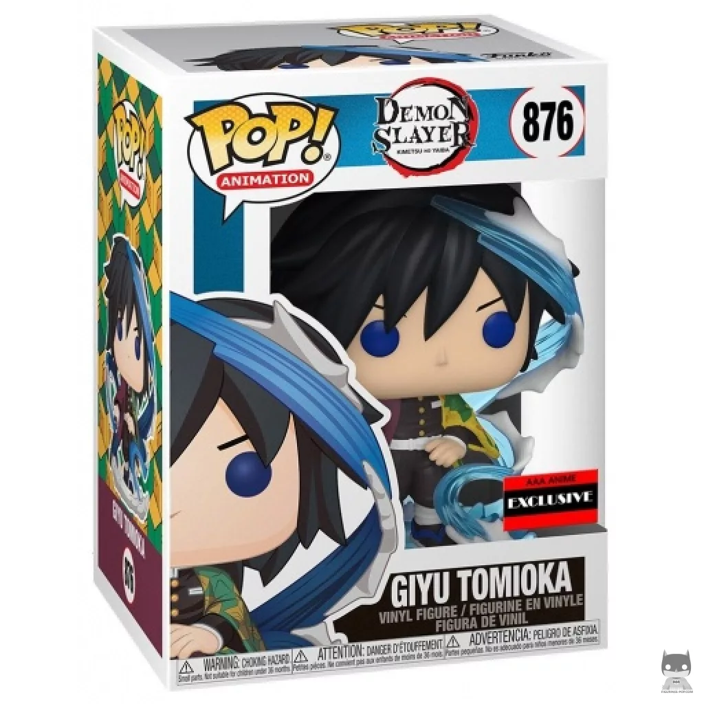Figura Funko Pop! Giyu Tomioka (Respiración del Agua) en su caja