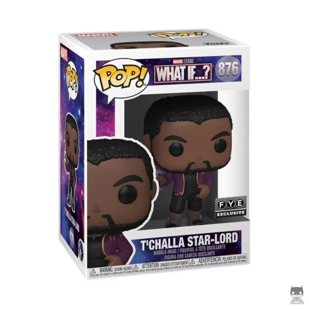 Figura Funko Pop! T'Challa Star-Lord en su caja