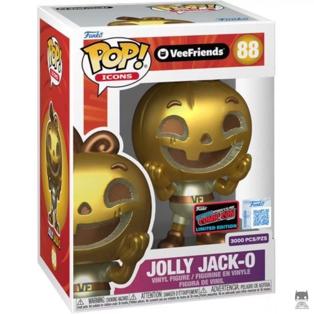 Figura Funko Pop! Jolly Jack-O (Dorado & Metalizado) en su caja